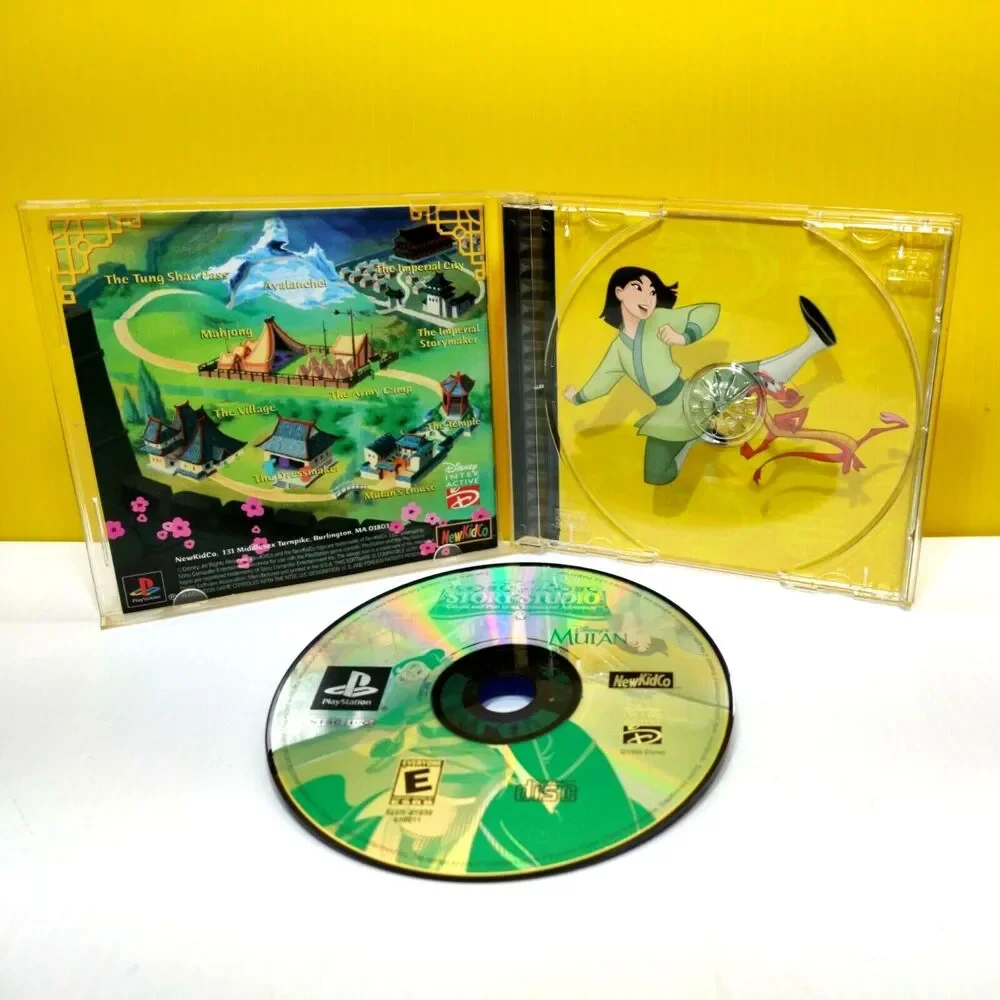 Disney's Story Studio Mulan Sony PlayStation 1 PS1 Complete Case Manual Game
